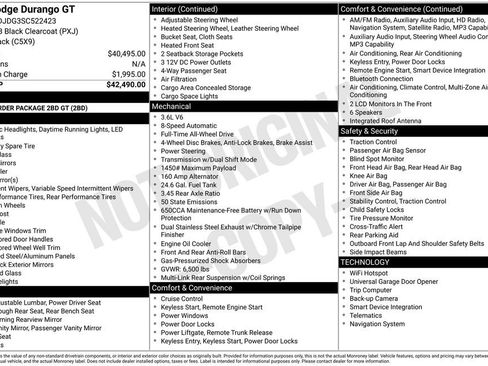 Certified 2025 Dodge Durango GT AWD/4WD image 43
