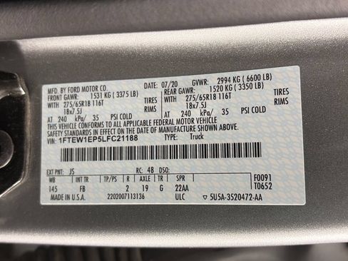 Used 2020 Ford F150 XLT w/ Equipment Group 302A Luxury AWD/4WD image 9