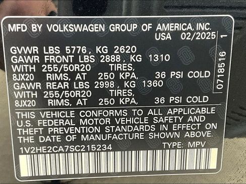 New 2025 Volkswagen Atlas Cross Sport SE image 21