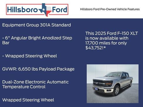 Used 2025 Ford F150 XLT w/ Equipment Group 301A Standard image 6