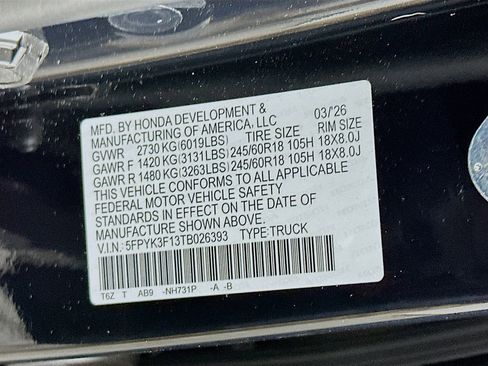 New 2026 Honda Ridgeline Sport image 30
