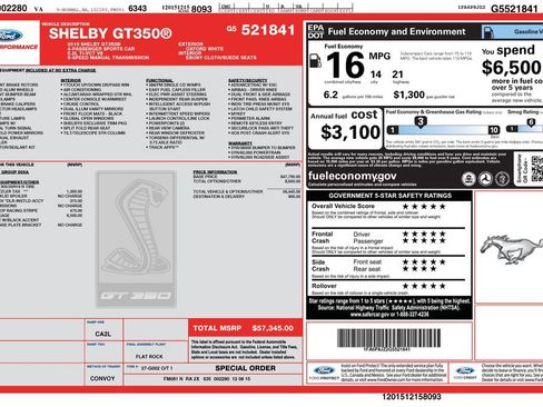 Used 2016 Ford Mustang Shelby GT350 w/ Track Package image 38