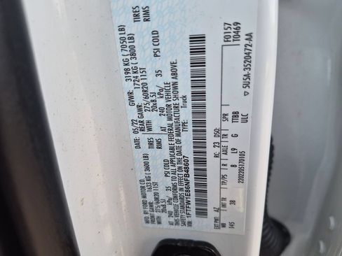 Used 2022 Ford F150 Platinum w/ Equipment Group 701A High AWD/4WD image 23