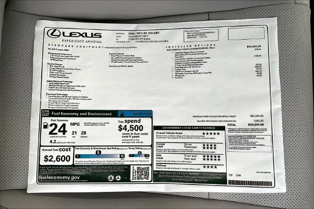 New 2026 Lexus RX 350 AWD image 14