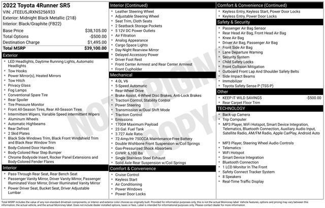 Used 2022 Toyota 4Runner SR5 RWD image 4