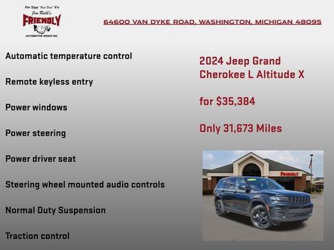 Used 2024 Jeep Grand Cherokee L Altitude AWD/4WD image 20