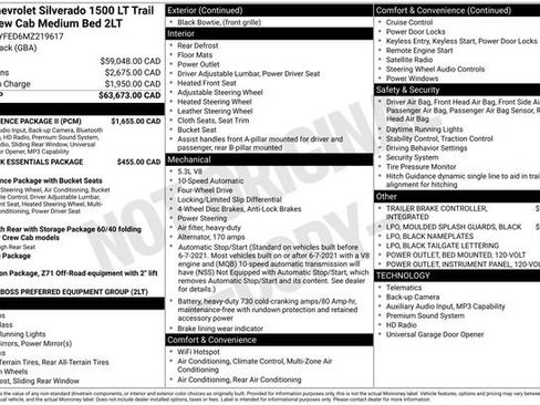 Used 2021 Chevrolet Silverado 1500 LT Trail Boss w/ Convenience Package II AWD/4WD image 35