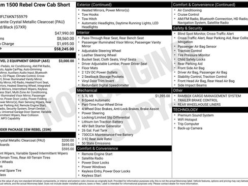 Used 2019 RAM 1500 Rebel w/ Rebel Level 2 Equipment Group AWD/4WD image 3