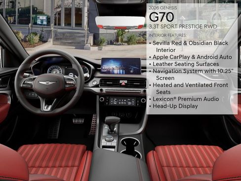 New 2026 Genesis G70 3.3T Sport Prestige RWD image 21