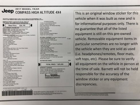 Used 2017 Jeep Compass High Altitude image 2