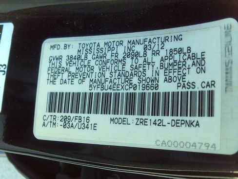 Used 2012 Toyota Corolla LE image 16