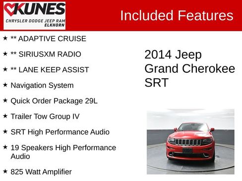 Used 2014 Jeep Grand Cherokee SRT8 w/ Luxury Group II AWD/4WD image 4