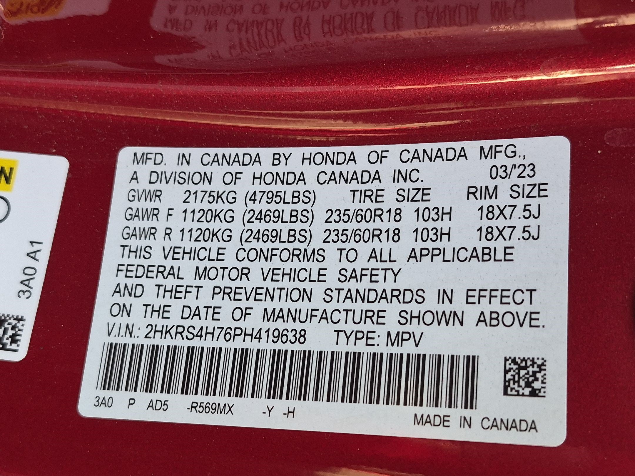 Certified 2023 Honda CR-V EX-L image 34
