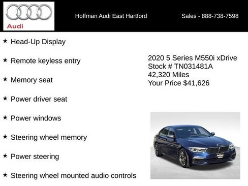 Used 2020 BMW M550i xDrive w/ Dynamic Handling Package AWD/4WD image 36