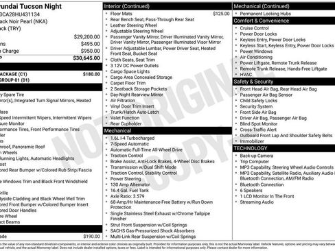 Used 2017 Hyundai Tucson Night w/ Cargo Package AWD/4WD image 10
