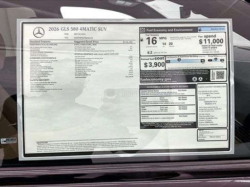 New 2026 Mercedes-Benz GLS 580 4MATIC image 16