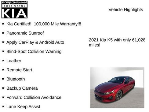 Certified 2021 Kia K5 GT-Line w/ GT-Line FWD Premium Package image 7