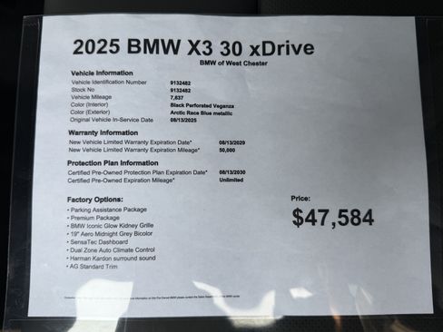 Used 2025 BMW X3 xDrive30i w/ Premium Package AWD/4WD image 20