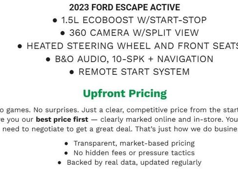 Certified 2023 Ford Escape Active w/ Tech Pack #2 image 2