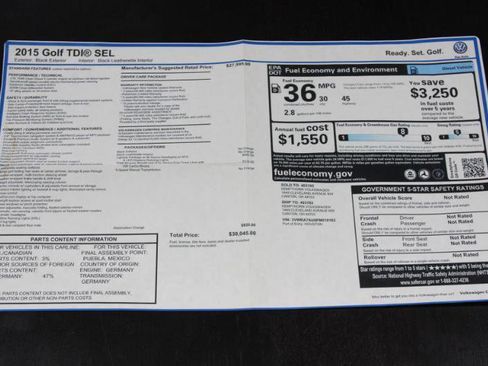 Used 2015 Volkswagen Golf TDI SEL image 4