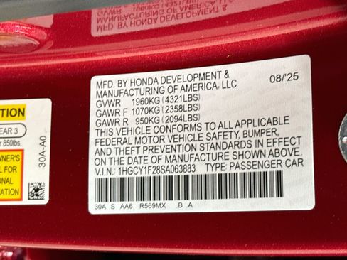 Certified 2025 Honda Accord LX image 35