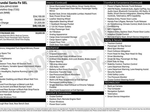 Used 2023 Hyundai Santa Fe SEL w/ Premium Package AWD/4WD image 38