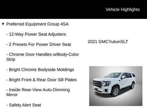 Used 2021 GMC Yukon SLT AWD/4WD image 4