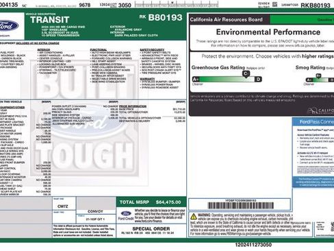 New 2024 Ford Transit 350 148 Medium Roof w/ Interior Upgrade Package image 6