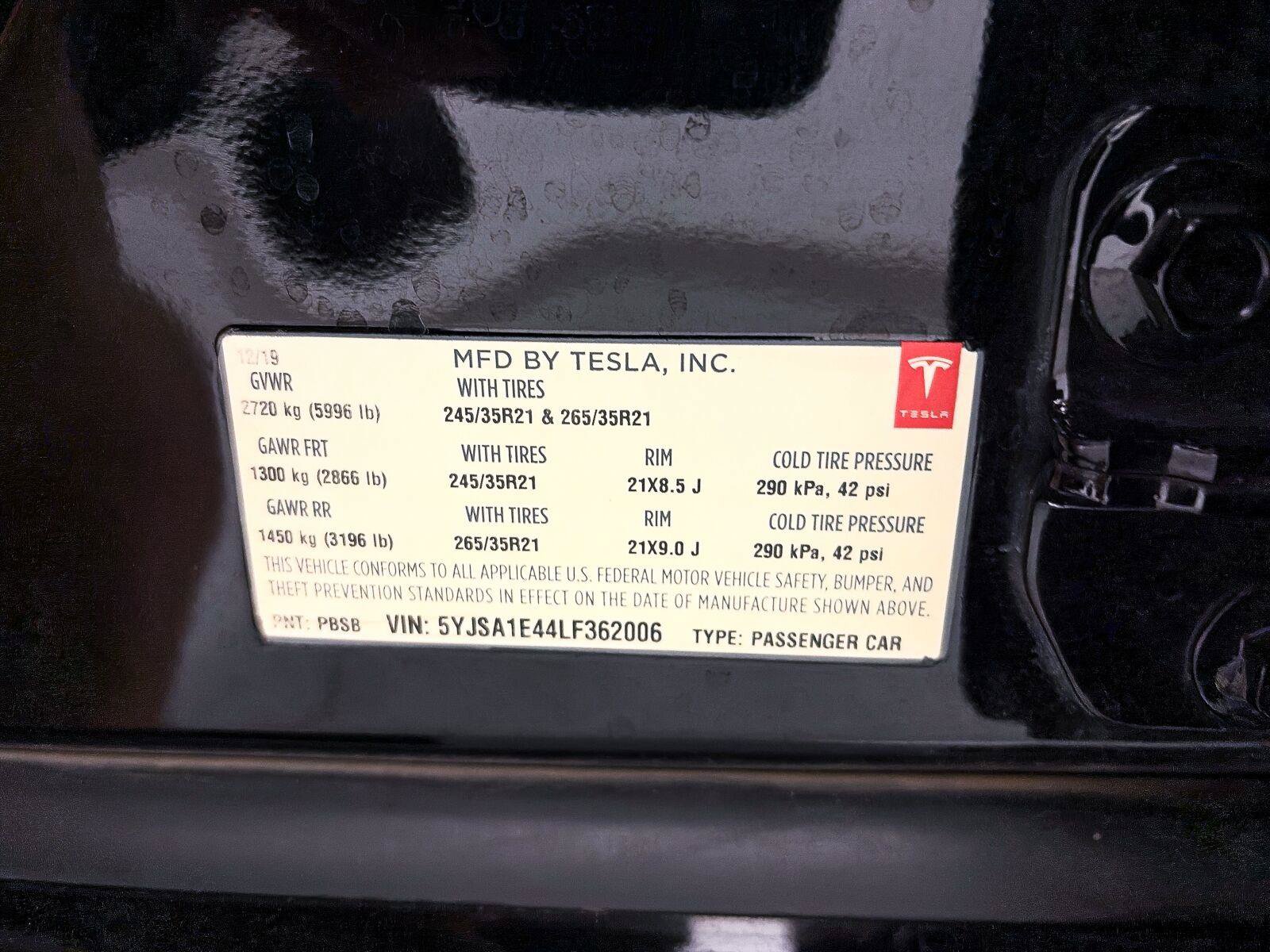 Used 2020 Tesla Model S Performance AWD/4WD image 32