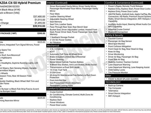 Used 2025 MAZDA CX-50 AWD 2.5 Hybrid w/ Weather Package image 27