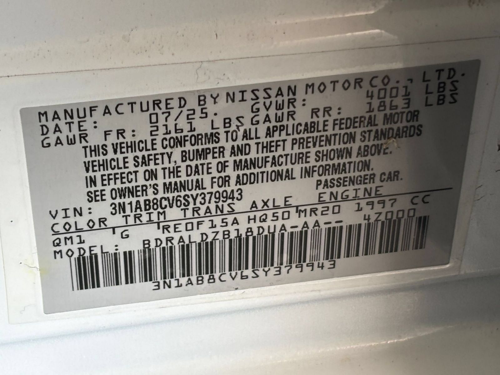 Used 2025 Nissan Sentra SV FWD image 26