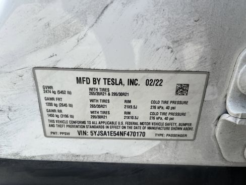 Used 2022 Tesla Model S AWD/4WD image 5