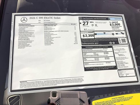 New 2026 Mercedes-Benz C 300 4MATIC Sedan image 18