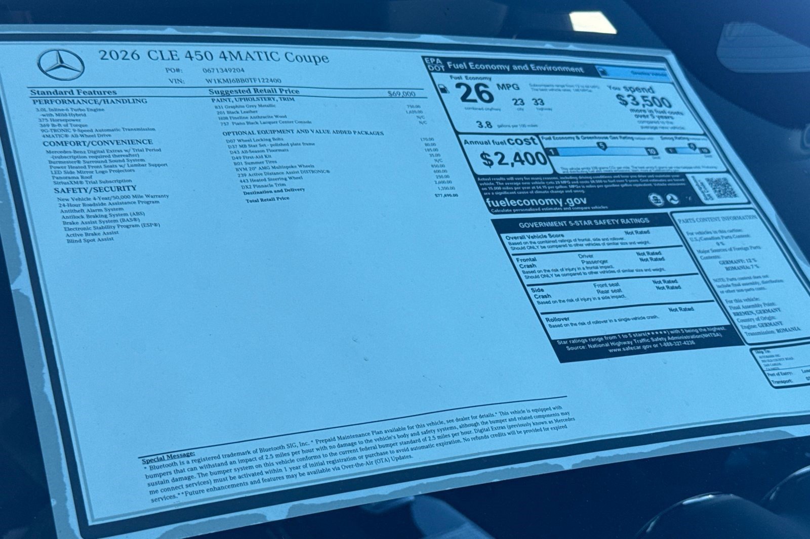 New 2026 Mercedes-Benz CLE 450 4MATIC Coupe image 29