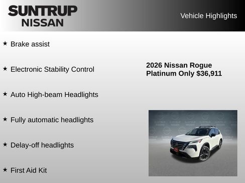 Used 2026 Nissan Rogue Platinum w/ Platinum Premium Package AWD/4WD image 38