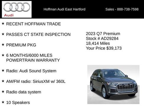 Certified 2023 Audi Q7 2.0T Premium w/ Convenience Package AWD/4WD image 12