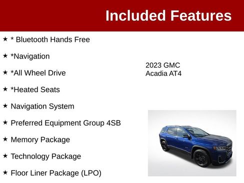 Used 2023 GMC Acadia AT4 w/ Technology Package AWD/4WD image 3
