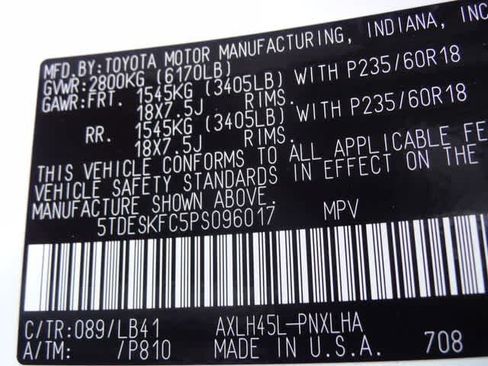 Certified 2023 Toyota Sienna Platinum AWD/4WD image 65