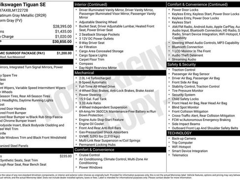 Used 2020 Volkswagen Tiguan SE w/ Panoramic Sunroof Package image 33