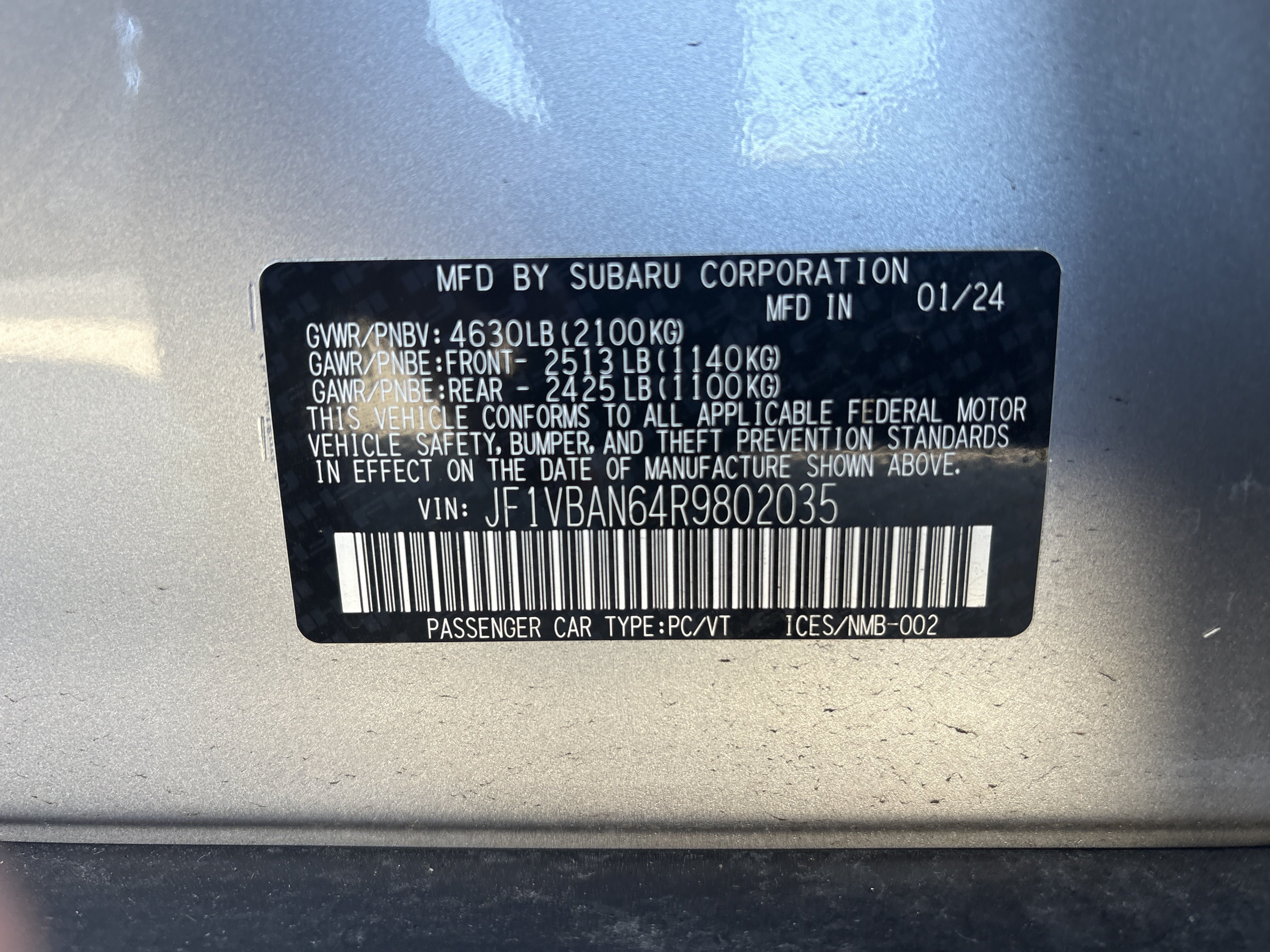 Used 2024 Subaru WRX Limited w/ Popular Package #1A AWD/4WD image 5
