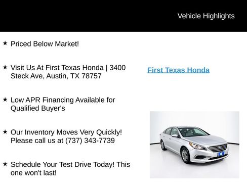 Used 2016 Hyundai Sonata SE FWD image 9