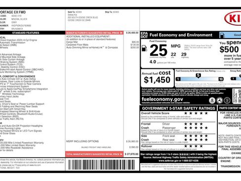 Used 2018 Kia Sportage EX w/ EX Sport Appearance Package image 32