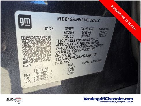 Used 2023 Chevrolet Suburban Premier RWD image 32