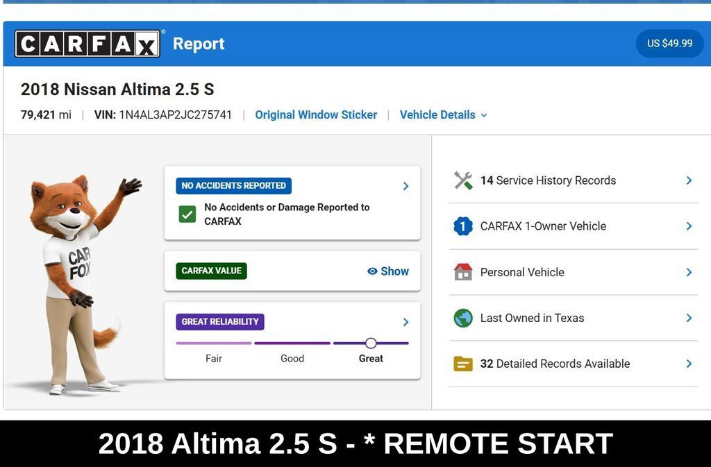 Used 2018 Nissan Altima 2.5 S w/ S Convenience Package FWD image 9