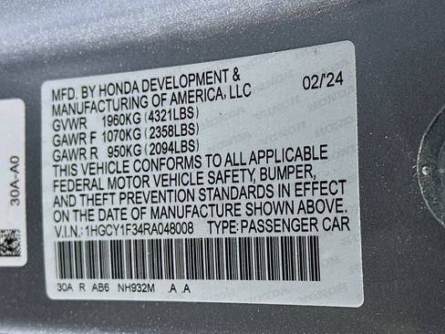Used 2024 Honda Accord EX image 12