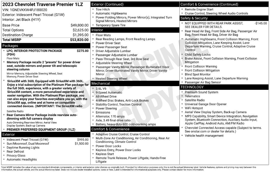 Used 2023 Chevrolet Traverse Premier AWD/4WD image 33