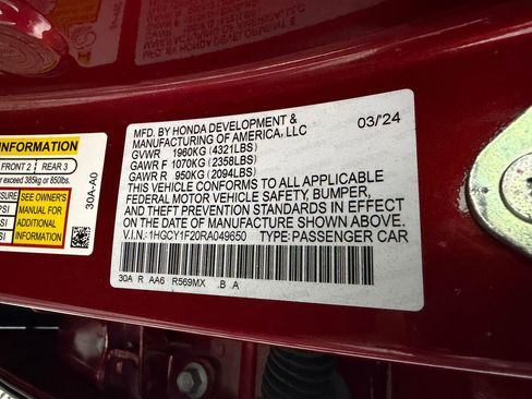 Certified 2024 Honda Accord LX image 17