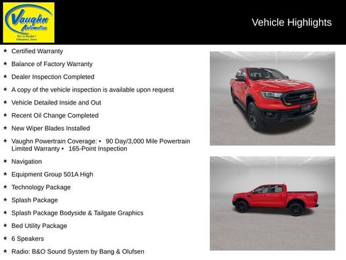 Used 2023 Ford Ranger Lariat w/ Equipment Group 501A High AWD/4WD image 2