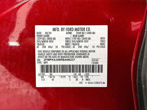 Certified 2024 Ford Edge SEL w/ Convenience Package AWD/4WD image 35