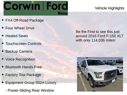 Used 2016 Ford F150 XLT w/ Equipment Group 302A Luxury AWD/4WD image 4